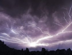 Dramatic footage shows a house collapsing due to a thunderstorm