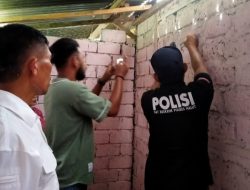 Polres Halut Gelar Olah TKP Kasus KDRT Gunakan Senjata Api