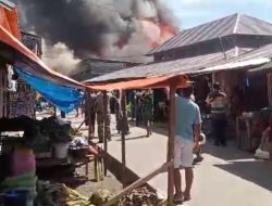 Pasar Fadeldela Buli Haltim Terbakar, Sumber Api Diduga dari Bagian Dapur