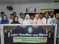 Alumni SMA/MA/SMK Angkatan 2007 Kepulauan Sula Gelar Gelar Safari Ramadhan dan Beri Santunan