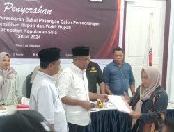 Paslon Independen Ihsan- Darwis Resmi Mendaftar ke KPU Sula