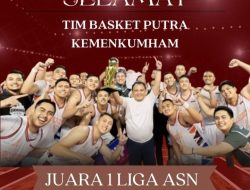 Raih Juara 1, Kakanwil Kemenkumham Malut Purwanto Beri Selamat Kepada Tim Basket Kemenkumham