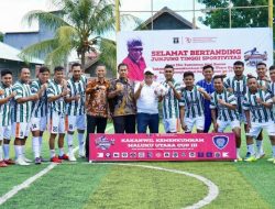 Kakanwil Purwanto Cetak Gol di Tendangan Pertama Pertandingan Mini Soccer Hari Pengayoman ke-79