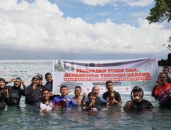 Peduli Lingkungan melalui Transplantasi Terumbu Karang, Kemenkumham Malut Gandeng Dodoku Dive Center