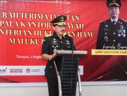 Pimpin Sertijab Kakanwil Kemenkumham Malut, Staf Ahli Menkumham Bidang Politik dan Keamanan Dorong Birokrasi yang Agile dan Adaptif