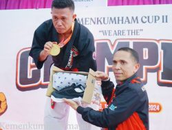 Medali Emas Berhasil Diraih Kanwil Kemenkumham Malut pada Kejurnas FKI Menkumham Cup II di Jabar