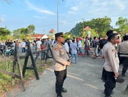 Kapolres Halteng Turun Langsung Cek Personil Pengamanan Tahapan Pengundian dan Penetapan Nomor Urut