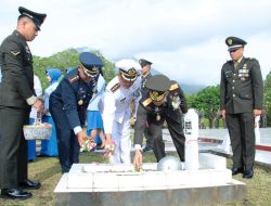 Sambut HUT TNI, 3 Matra TNI Maluku Utara Gelar Ziarah Nasional di TMP BANAU