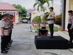 Kapolres AKBP Muh Hartanto Pimpin Upacara Sertijab Tiga Pejabat Utama Polres Sula