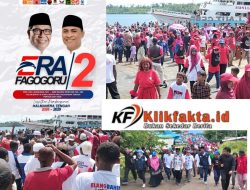 Pilkada Halteng! Ribuan Pendukung di Gebe Sambut Kedatangan Elang- Rahim