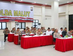 Kapolda Malut Ikuti Arahan Kapolri : Dukung Program 100 Hari Pemerintahan Prabowo- Gibran