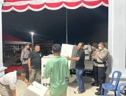 Personel OMP Kie Raha 2024 Kawal Logistik Kotak Suara ke Kantor KPU Sula