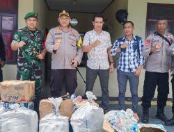 Jelang Pungut Hitung, TNI-Polri Amankan Ratusan Botol Miras di Atas Kapal yang Berlabuh di Pelabuhan Sanana