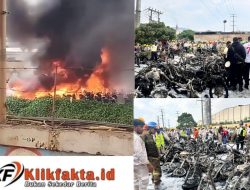 Ratusan Sepeda Motor Milik Karyawan PT IWIP Halteng Terbakar