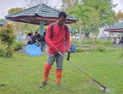 Jelang Malam Pergantian Tahun, DLH Sula Lakukan Pemetaan dan Pembersihan di Taman Kota