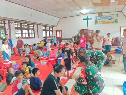 Dapur Lapangan Denbekang XV/2.A Ternate Siapkan 1.500 Porsi Makanan untuk Pengungsi Erupsi Gunung Ibu