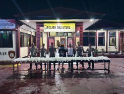 Polsek Oba Utara Gagalkan Penyelundupan Ratusan Kantong Miras Cap Tikus Kiriman dari Halbar dan Halut