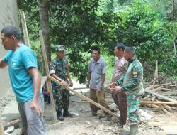 Kasdim Tinjau Langsung Proses Pengerjaan Bak Air Program TMMD Ke-123 Kodim 1510/Sula di Desa Nahi dan Desa Malbufa