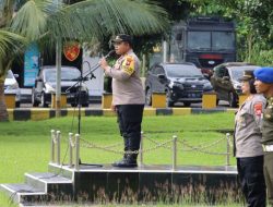 Polres Halut Gelar Apel Siaga Gabungan Jelang Putusan MK Sengketa Pilkada