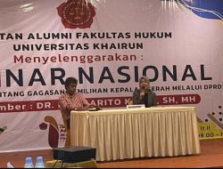 Kemenkum Malut Hadiri Seminar IKA FH Unkhair Telaah Kritis Pilkada via DPRD