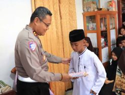 Ditlantas Polda Malut Berbagi Bantuan Alat Tulis dan Sembako di Panti Asuhan