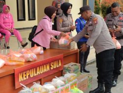 Peduli Anggota, Polres Sula Gelar Bazar Ramadhan di Mapolres