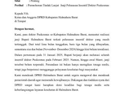 Buntut Janji Surga Telinga, Dokter Puskesmas, se-Kabupaten Halmahera Barat Mogok Kerja