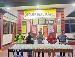 Polsek Oba Utara  Gagalkan Peredaran Miras Dari Halbar ke Halteng