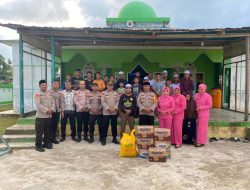 Kapolsek Gane Timur, Halsel Pimpin Penyerahan Sembako ke Pondok Pesantren Alkhairat Desa Mafa