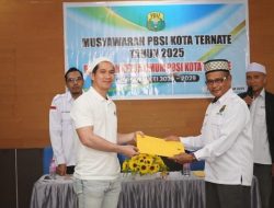 Kasat Narkoba Polres Ternate Pimpin PBSI Kota Ternate Periode 2025-2029