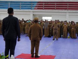 Bupati Halmahera Utara PietHein Babua Gelar Apel Perdana, Tekankan Semangat dan Efisiensi Pemerintahan