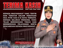 Lebaran Idul Fitri Aman dan Tertib, Kapolres Ternate Ucapkan Terima Kasih ke Masyarakat