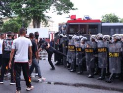 Polda Malut dan Polres Ternate Gelar Simulasi Penanganan Massa Aksi 