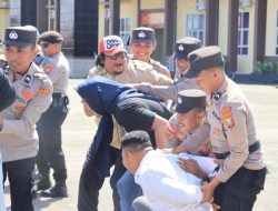 Polres Pulau Morotai Gelar FTG dan Simulasi Penanganan Unjuk Rasa May Day  2025