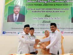 Kankemenag Kepulauan Sula Gelar Sertijab dan Pisah Sambut