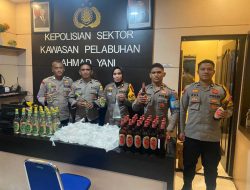 Polsek KP3 Ahmad Yani Ternate Kembali Sita Ratusan Botol Miras dari Bitung Sulut