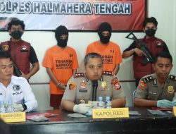Polres Halteng Amankan Dua Pelaku Pengedar Narkotika dan Obat Terlarang Asal Maluku dan Sulut