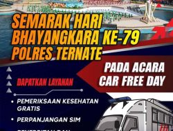 Hari Bhayangkara ke-79, Polres Ternate Gelar Pelayanan Publik Gratis di Car Free Day