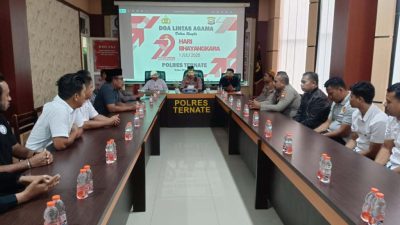 Polres Ternate Gelar Doa Lintas Agama Jelang Hari Bhayangkara ke-79
