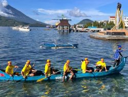 Lomba Dayung Kora-kora, Tim Kemenkum Malut Unjuk Kebolehan