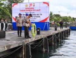 Kenang Jasa Pahlawan, Kapolda Malut Pimpin Upacara Tabur Bunga