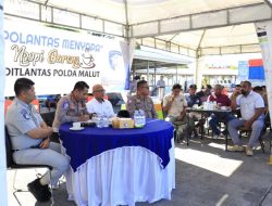 Ditlantas Polda Maluku Utara Sosialisasi Kebijakan Odol Kepada Sopir Truk 