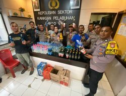 Lagi, Polsek KP3 Ahmad Yani  Polda Maluku Utara Gagalkan Peredaran Ratusan  Botol Miras 