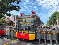 Kapolres Ternate Pimpin Simulasi Dalam Rangka Menghadapi Aksi Unjuk Rasa