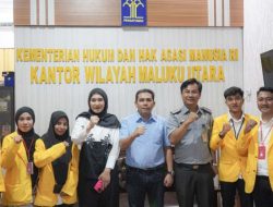Kemenkum Malut Terima 5 Mahasiswa Fakultas Hukum Unkhair untuk Program Magang