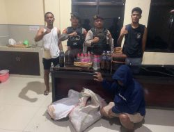 Sat Samapta Polres Ternate Amankan Puluhan Botol Minuman Beralkohol Ilegal