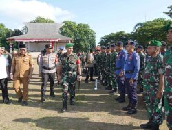 Danrem 152/Baabullah Pimpin Apel Pasukan Pengamanan Kunker Wapres RI di Maluku Utara