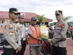 Sat Lantas Polres Halsel Bangun Mitra dengan Komunitas Ojek, dan Berikan Bantuan Sosial