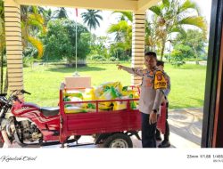 Jalankan  Program Presiden RI, 25 Ton Beras SPHP Disalurkan Polsek Obi