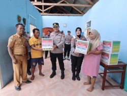 Peduli Korban Bencana, Kapolres  Ternate Bersama Dir Binmas Polda Malut Turun Langsung ke Pulau Hiri